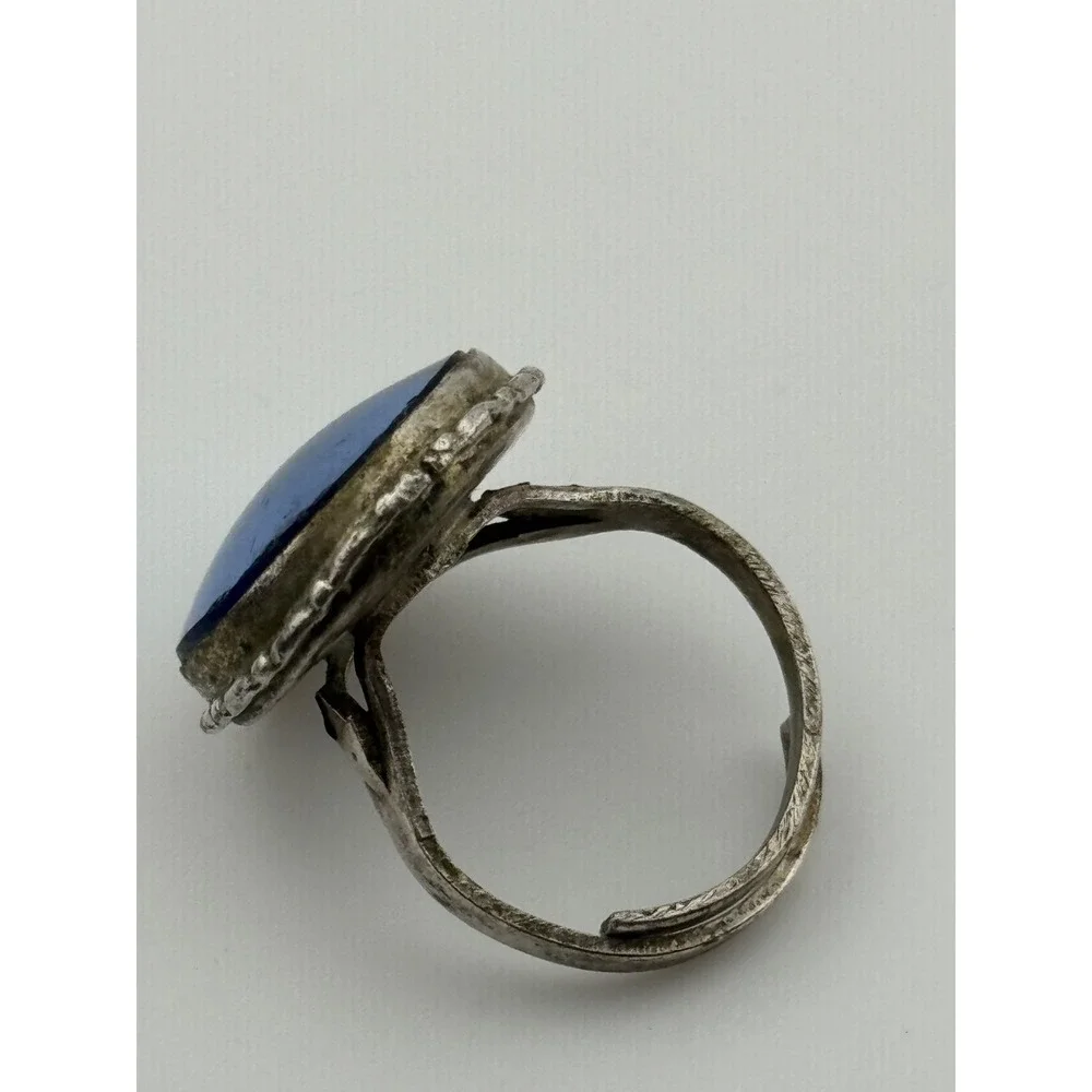 Vintage Silver Tone Butterfly Wing Adjustable Ring AS IS‎